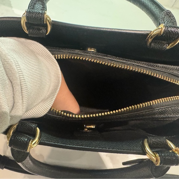 Coach Black Satchel with Gold Accents - Picture 7 of 15